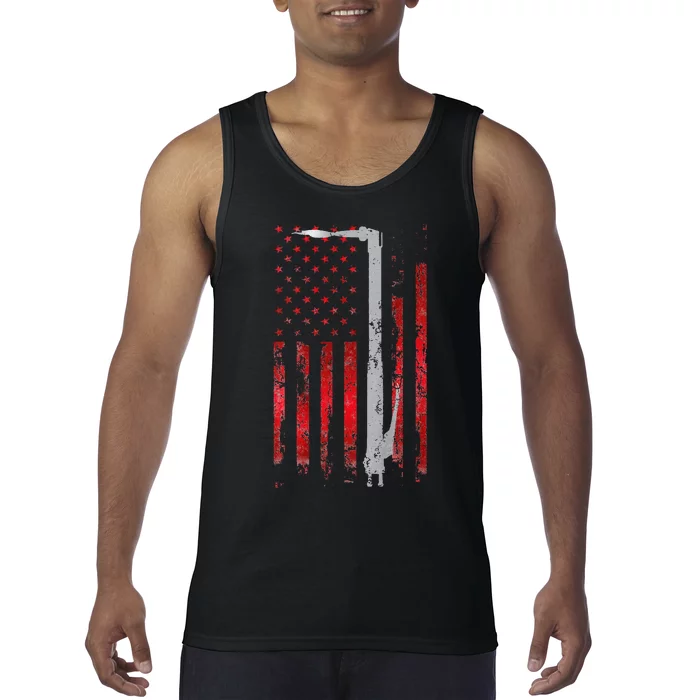 Welding Vintage Patriotic USA American Flag Welder gift Tank Top