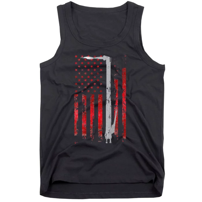 Welding Vintage Patriotic USA American Flag Welder gift Tank Top