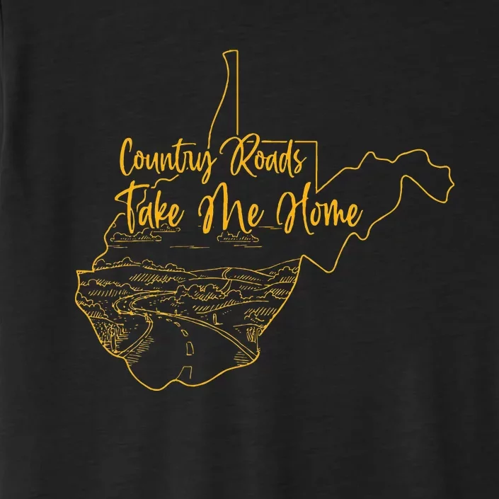 West Virginia Pride Wv Home Country Roads Footprint ChromaSoft Performance T-Shirt