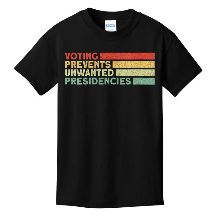 Women Voting Prevents Unwanted Presidencies Vintage Distressed Kids T-Shirt