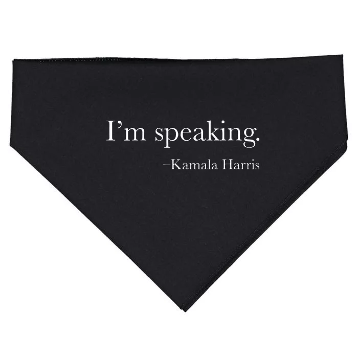 Wo Vice President Kamala Harris 2024 Im Speaking USA-Made Doggie Bandana