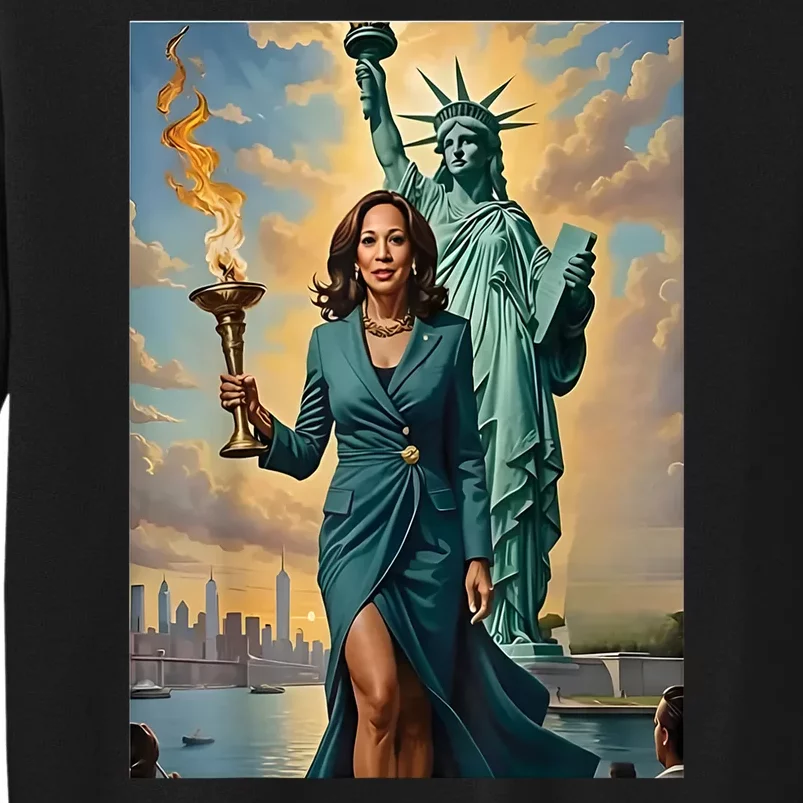 Women Vote President 2024 Lady Liberty Kamala Harris Gift Sweatshirt