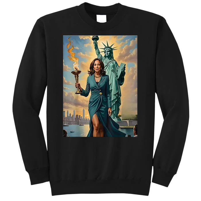 Women Vote President 2024 Lady Liberty Kamala Harris Gift Sweatshirt