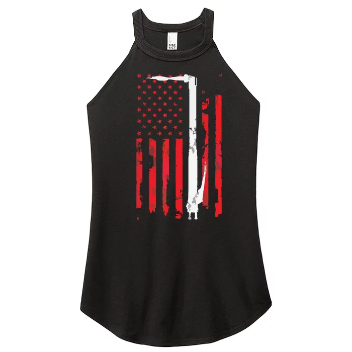 Welding Vintage Patriotic USA American Flag Welder Women’s Perfect Tri Rocker Tank