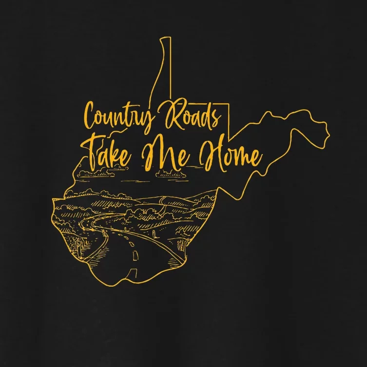 West Virginia Pride Wv Home Country Roads Footprint Women's Crop Top Tee