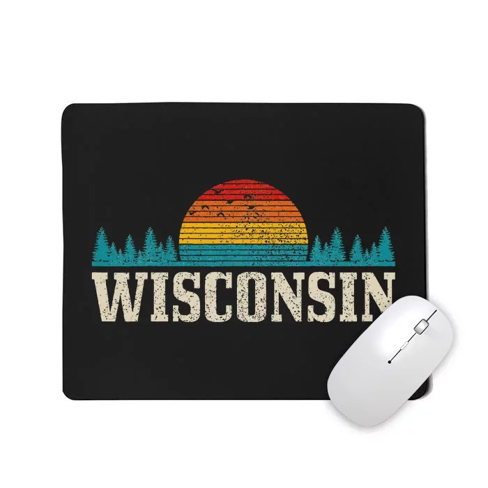 Wisconsin Vintage Pride Nature Outdoor Hiking Camping Mousepad