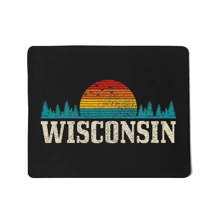 Wisconsin Vintage Pride Nature Outdoor Hiking Camping Mousepad