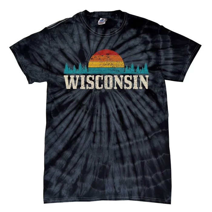 Wisconsin Vintage Pride Nature Outdoor Hiking Camping Tie-Dye T-Shirt