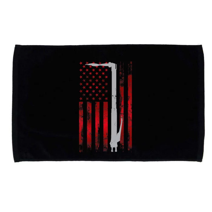 Welding Vintage Patriotic USA American Flag Welder Gift Microfiber Hand Towel