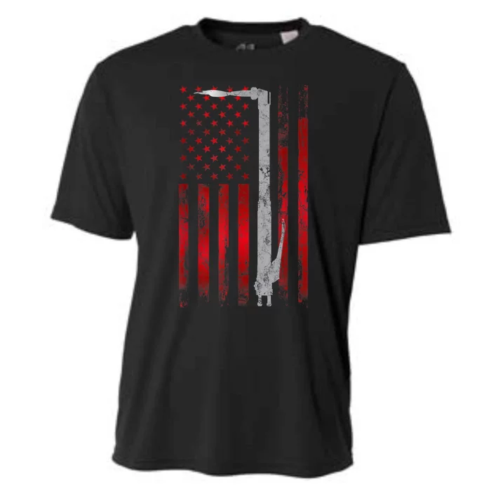 Welding Vintage Patriotic USA American Flag Welder Gift Cooling Performance Crew T-Shirt