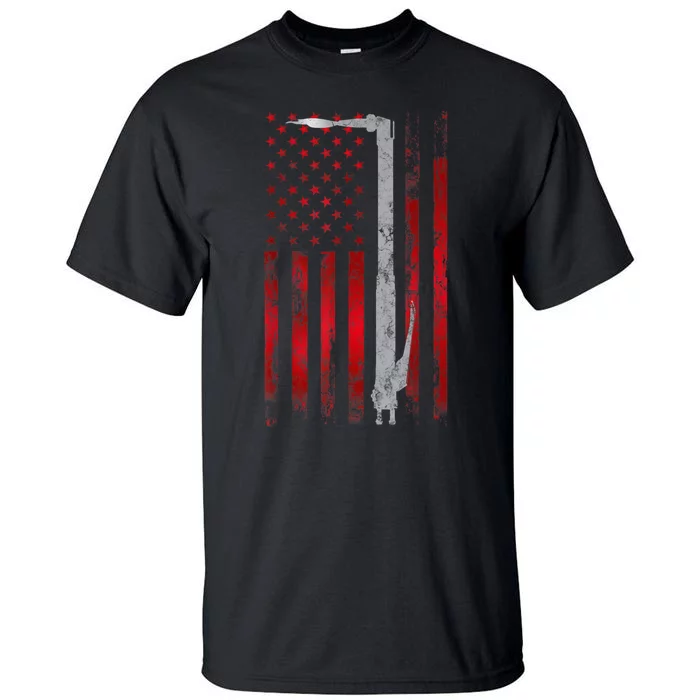 Welding Vintage Patriotic USA American Flag Welder Gift Tall T-Shirt