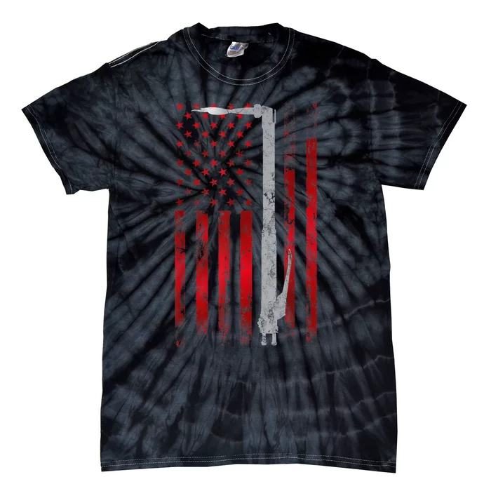 Welding Vintage Patriotic USA American Flag Welder Gift Tie-Dye T-Shirt