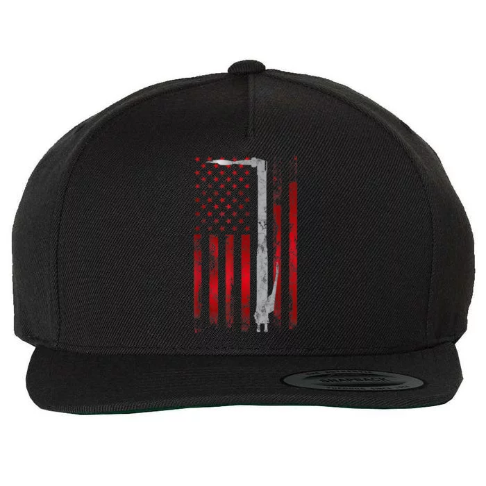 Welding Vintage Patriotic USA American Flag Welder Gift Wool Snapback Cap