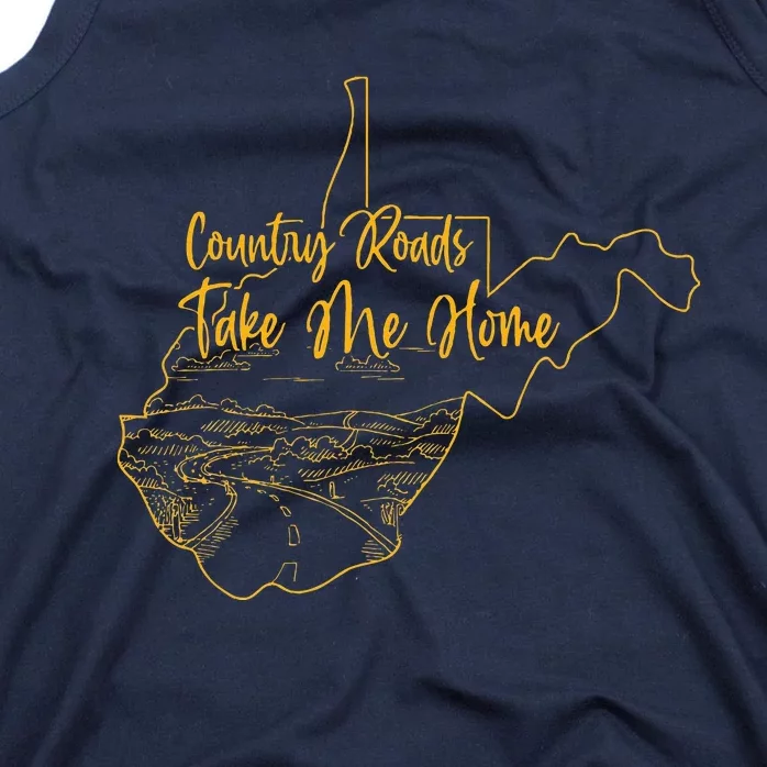 West Virginia Pride Wv Home Country Roads Footprint Tank Top