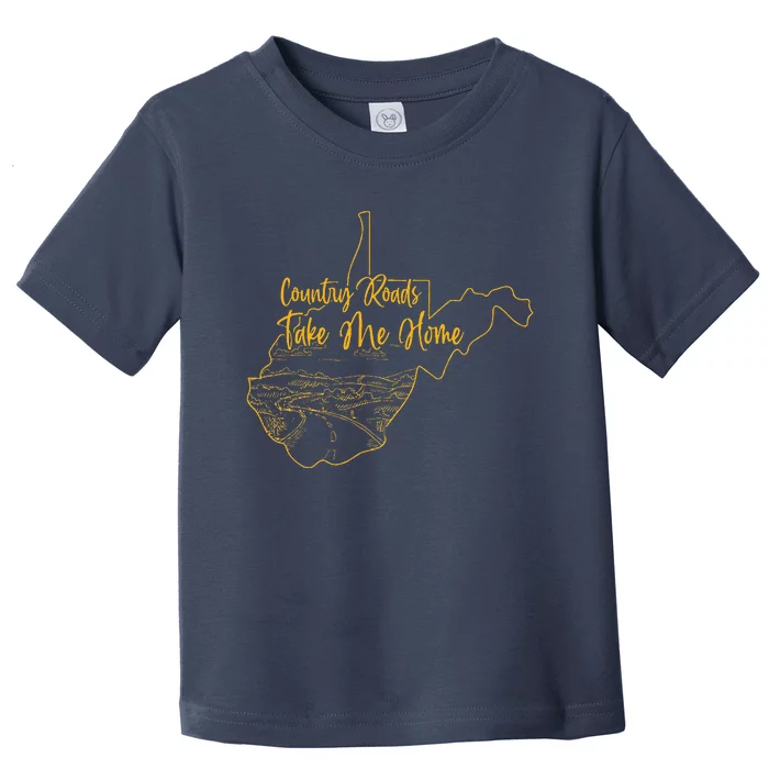 West Virginia Pride Wv Home Country Roads Footprint Toddler T-Shirt