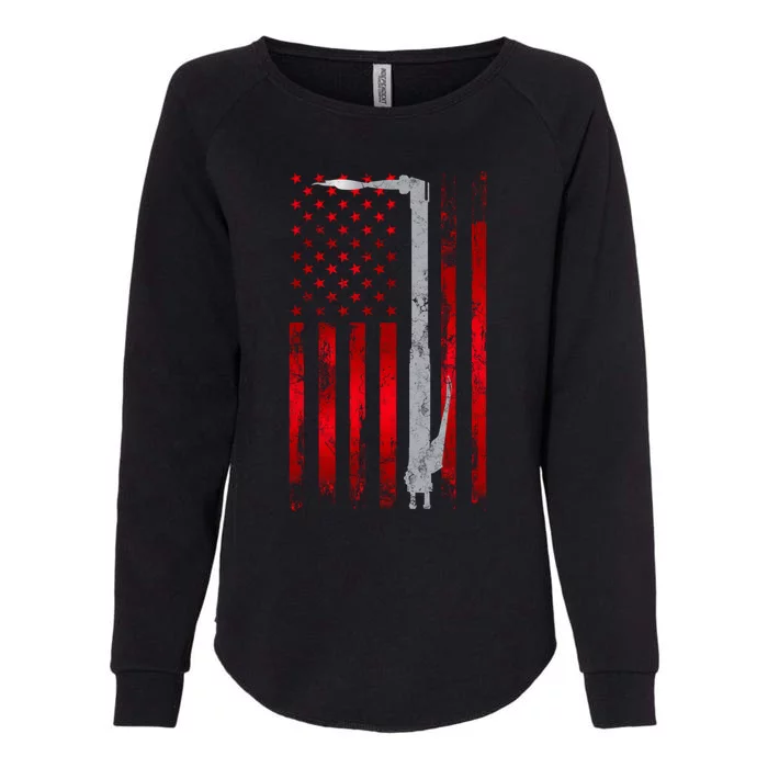 Welding Vintage Patriotic USA American Flag Welder gift Womens California Wash Sweatshirt