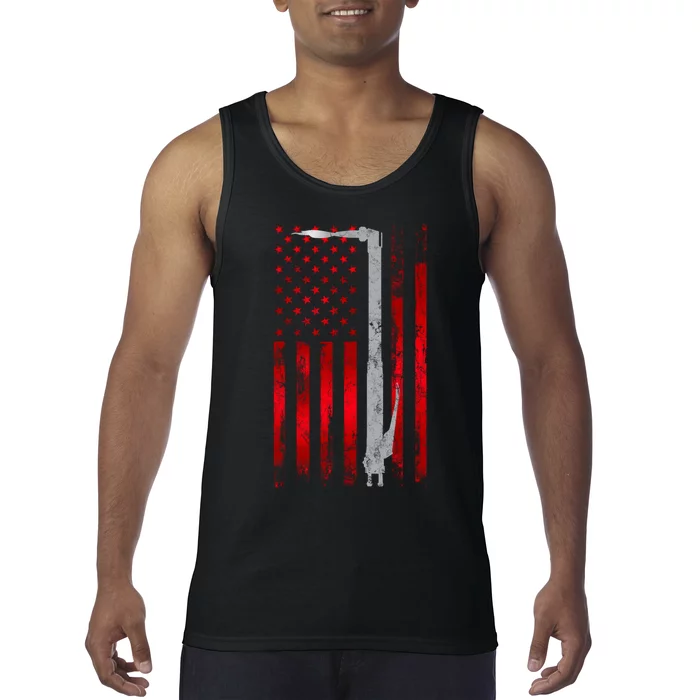 Welding Vintage Patriotic USA American Flag Welder gift Tank Top