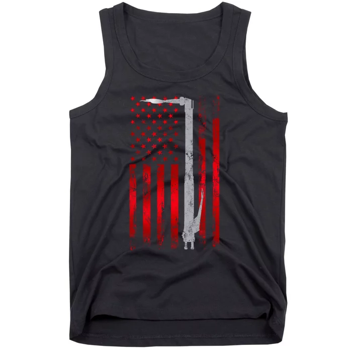 Welding Vintage Patriotic USA American Flag Welder gift Tank Top