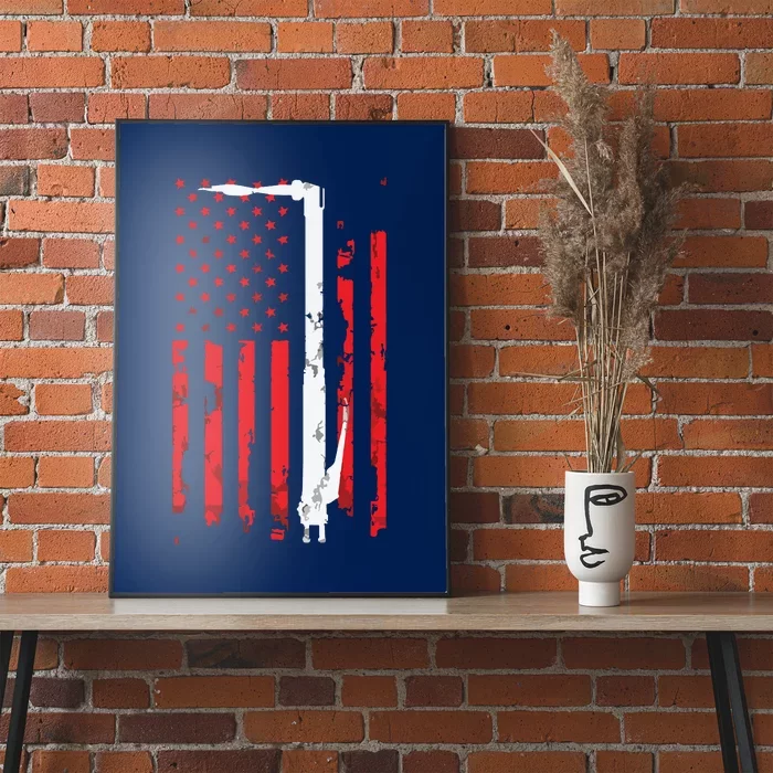 Welding Vintage Patriotic USA American Flag Welder Poster