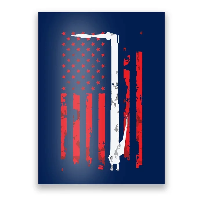 Welding Vintage Patriotic USA American Flag Welder Poster