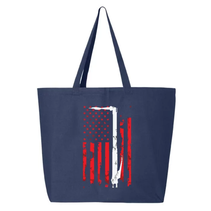 Welding Vintage Patriotic USA American Flag Welder 25L Jumbo Tote