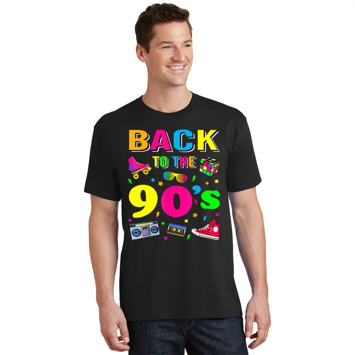 Women's Vintage Retro Back To 90's Graphic Design T-Shirt