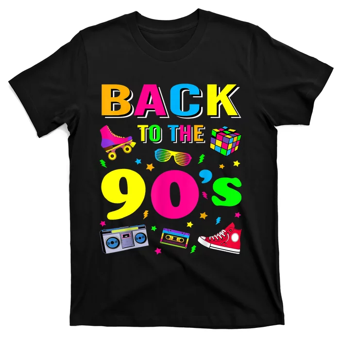 Women's Vintage Retro Back To 90's Graphic Design T-Shirt