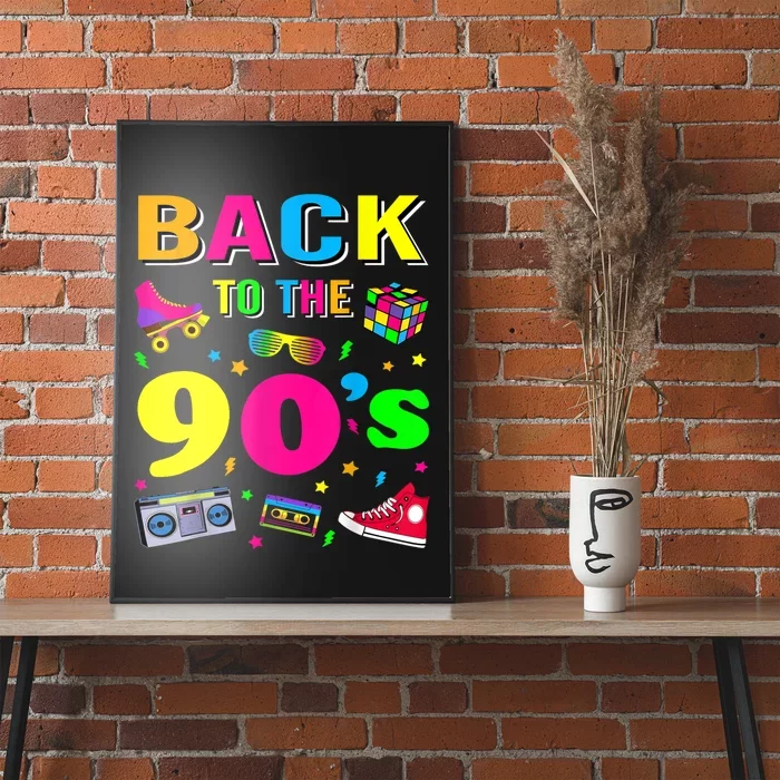 Women's Vintage Retro Back To 90's Graphic Design Poster