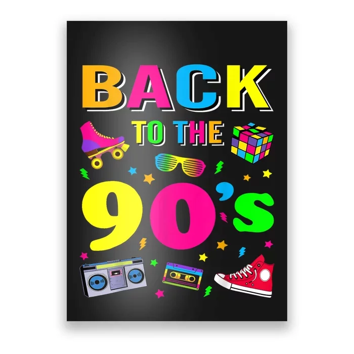 Women's Vintage Retro Back To 90's Graphic Design Poster