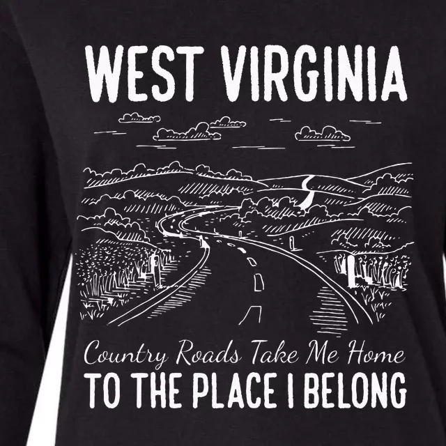 West Virginia Style Heaven West Virginia Mountains Home Womens Cotton Relaxed Long Sleeve T-Shirt