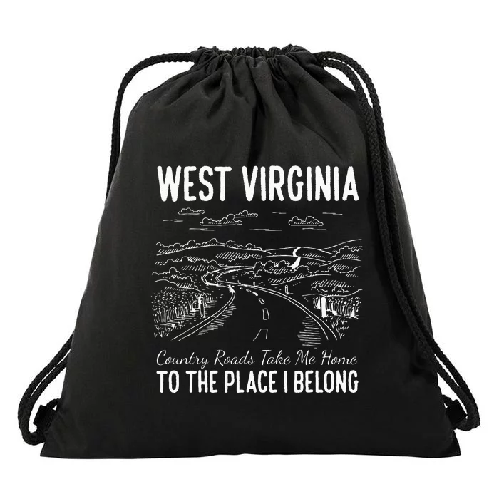 West Virginia Style Heaven West Virginia Mountains Home Drawstring Bag