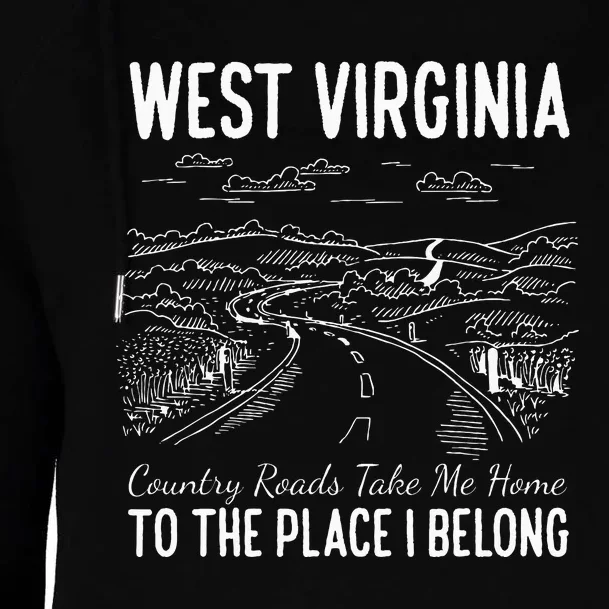 West Virginia Style Heaven West Virginia Mountains Home Womens Funnel Neck Pullover Hood