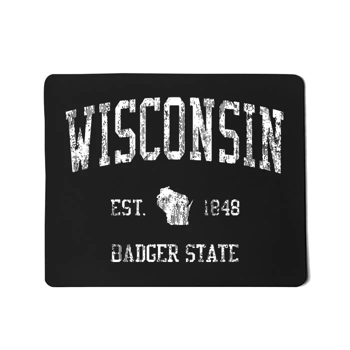 Wisconsin Vintage Sports Design Wisconsinan Wi Mousepad