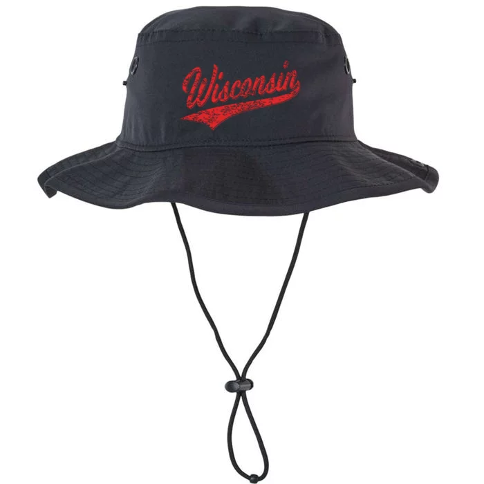 Wisconsin Varsity Script Classic Sports Jersey State Flag Legacy Cool Fit Booney Bucket Hat