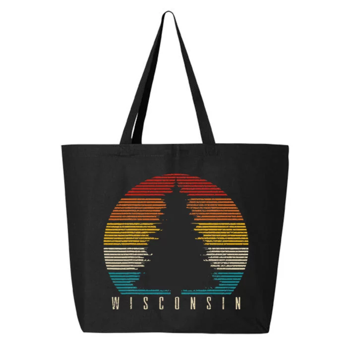 Wisconsin Vintage Tree The Badger State 25L Jumbo Tote