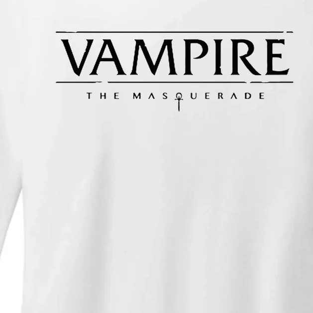 Wod Vampire The Masquerade Malkavian Icon Black Womens CVC Long Sleeve Shirt