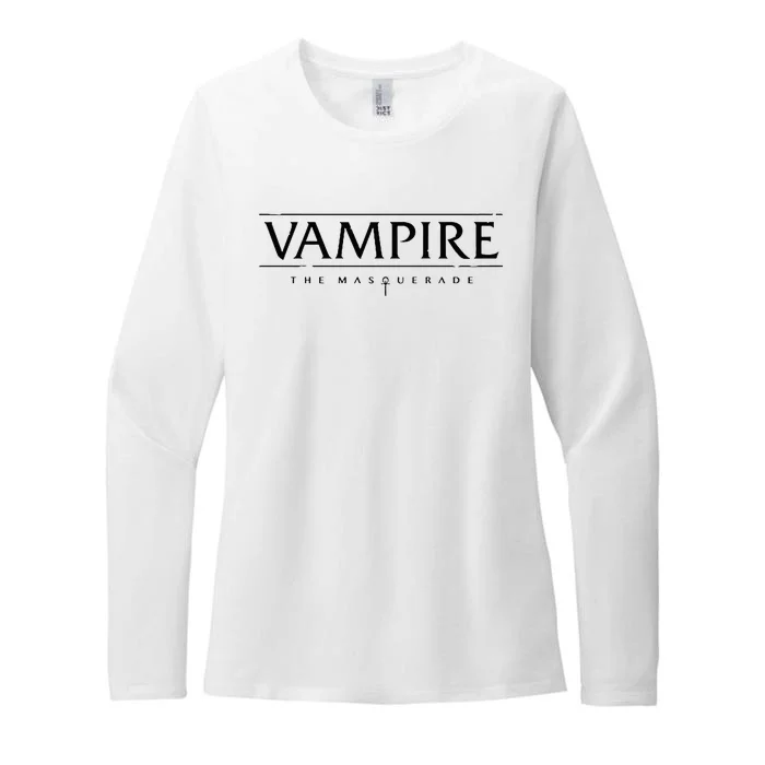 Wod Vampire The Masquerade Malkavian Icon Black Womens CVC Long Sleeve Shirt