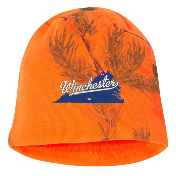 Winchester Virginia VA Map Kati - Camo Knit Beanie