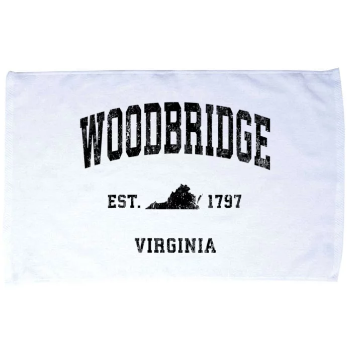 Woodbridge Virginia Va Vintage Athletic Sports Microfiber Hand Towel