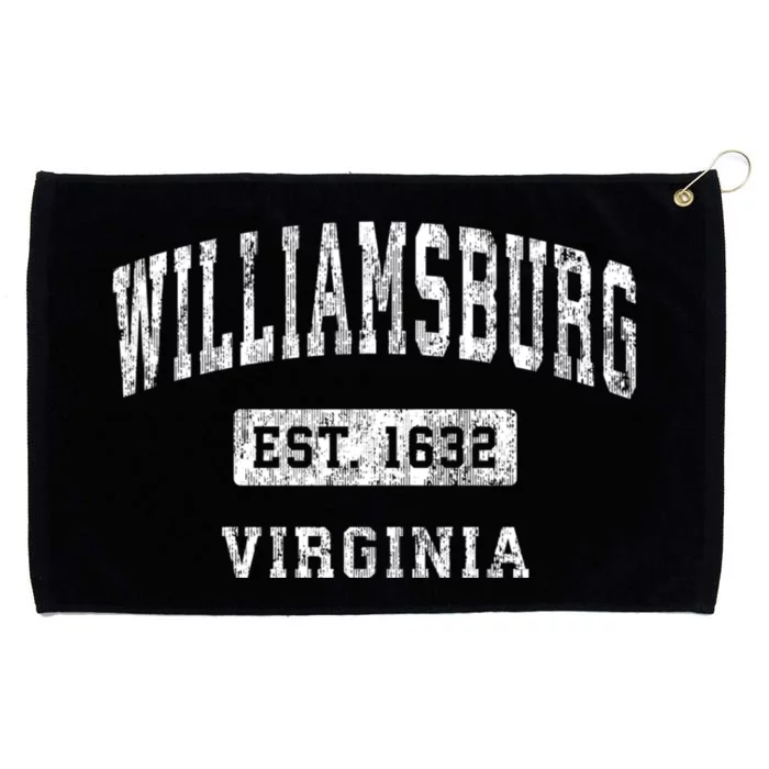 Williamsburg Virginia Va Vintage Established Sports Design Grommeted Golf Towel