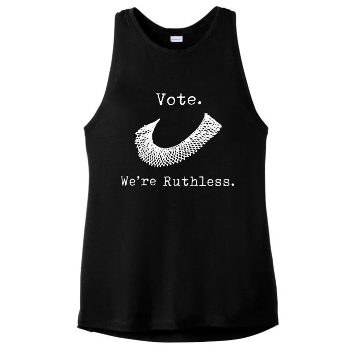 Women Vote WeRe Ruthless Ladies Tri-Blend Wicking Tank