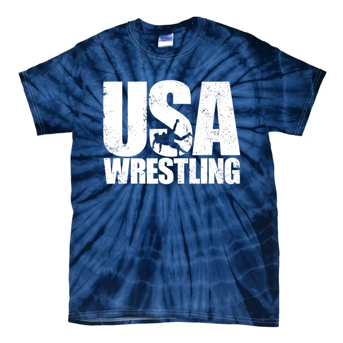 Wrestling Vintage Wrestler Christmas For Boy Tie-Dye T-Shirt