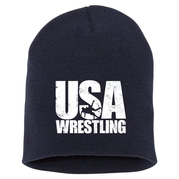 Wrestling Vintage Wrestler Christmas For Boy Short Acrylic Beanie