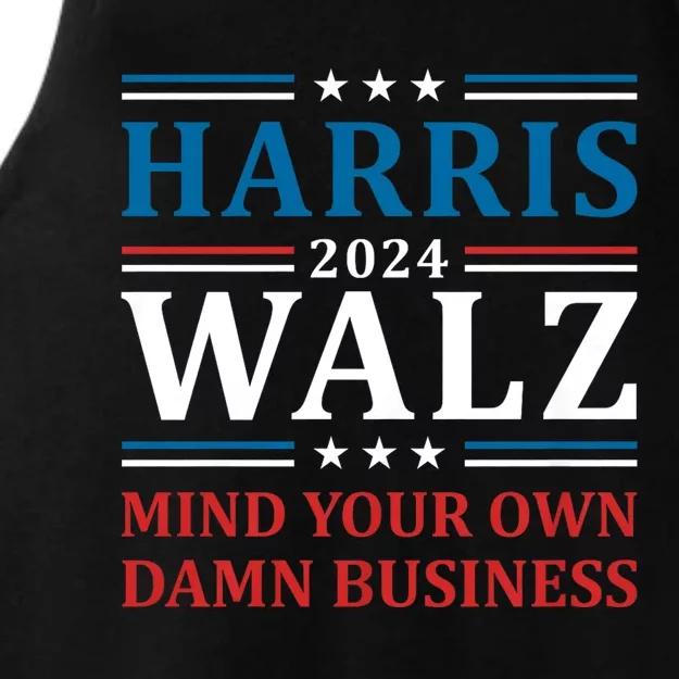 Walz Waltz 2024 Mind Your Own Damn Business Harris Walz Tim 2024 Waltz Harris Wa Ladies Tri-Blend Wicking Tank