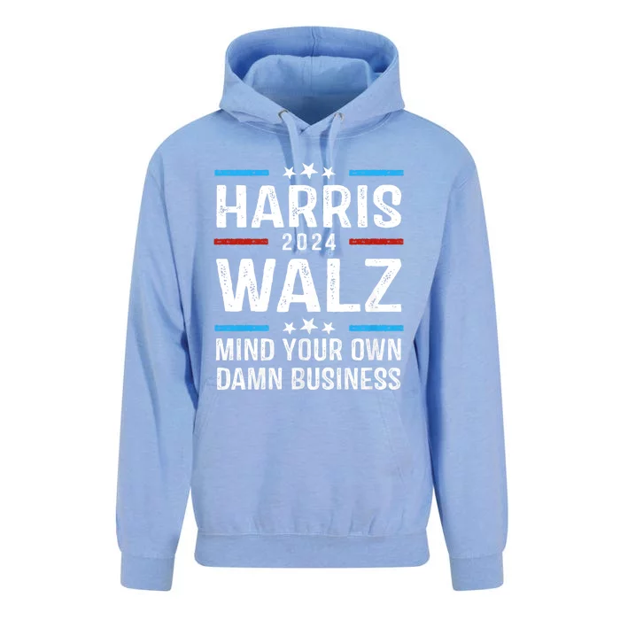 Walz Waltz 2024 Mind Your Own Damn Business Unisex Surf Hoodie