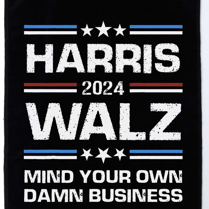 Walz Waltz 2024 Mind Your Own Damn Business Platinum Collection Golf Towel