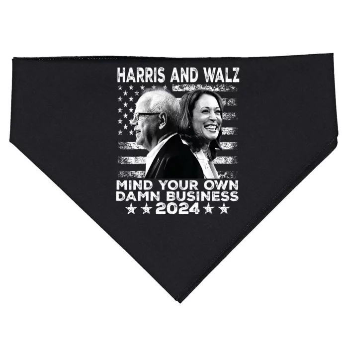 Walz Waltz 2024 Mind Your Own Damn Business USA-Made Doggie Bandana