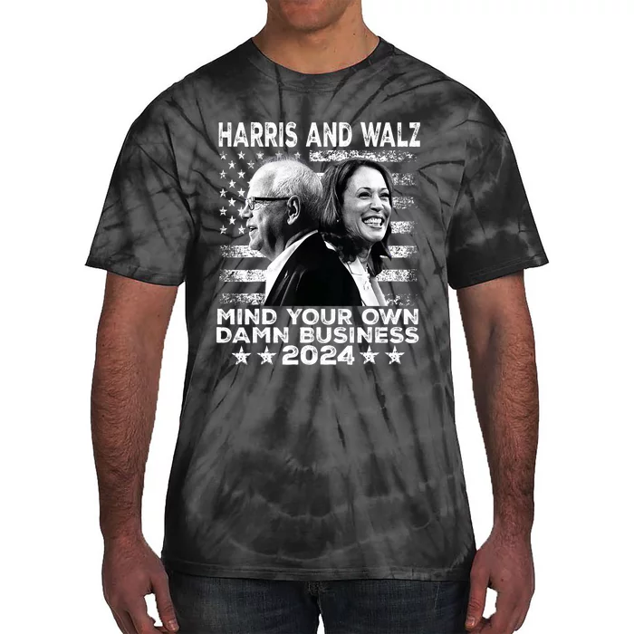 Walz Waltz 2024 Mind Your Own Damn Business Tie-Dye T-Shirt