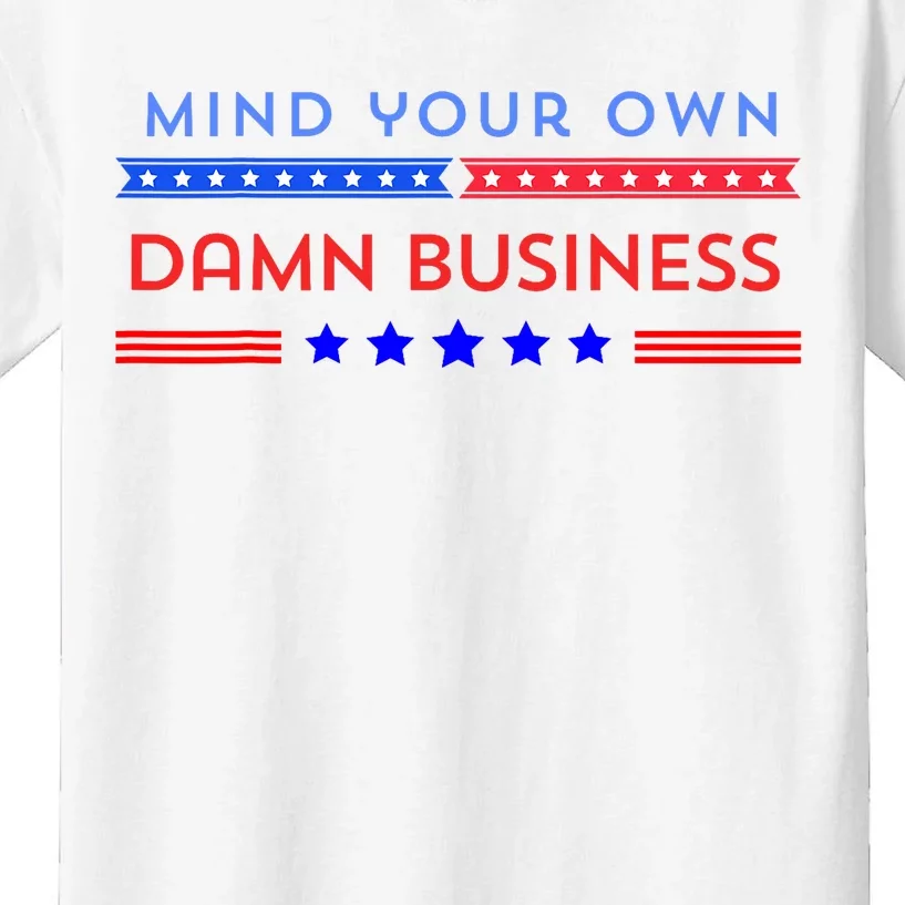 Waltz Walz 2024 Mind Your Own Damn Business Kids T-Shirt