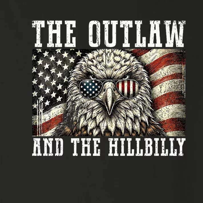 Vintage Outlaw Hillbilly Trump Vance 2024 US Flag Bald Eagle Premium Toddler Long Sleeve Shirt